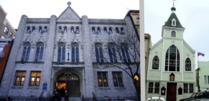Left: Holy Virgin Protection, New York City | Right: St. Nicholas, San Francisco