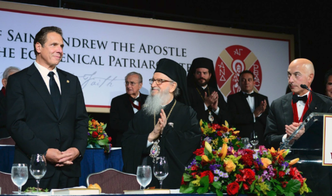 New York Gov. Cuomo receives 'human rights' award from Greek Orthodox Archbishop Demetrios